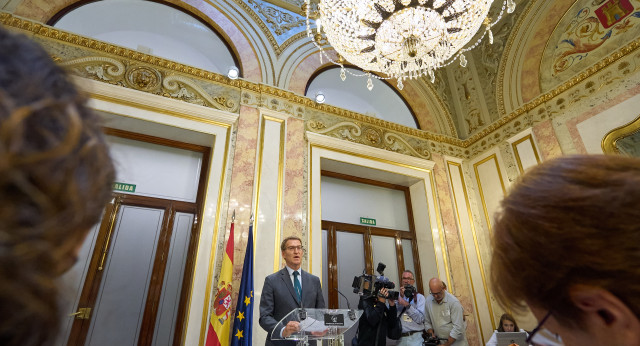 Declaraciones de Alberto Núñez Feijóo desde el Congreso de los Diputados