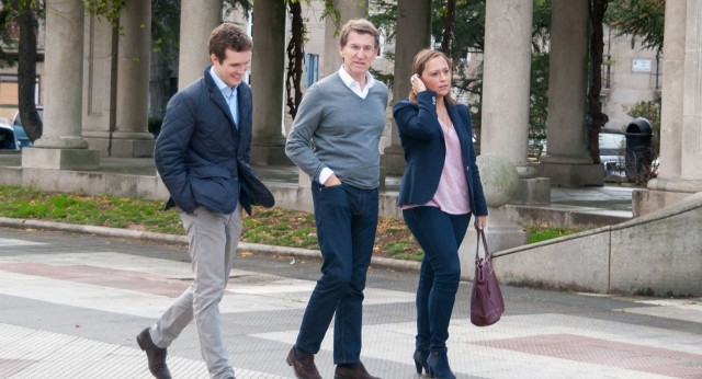 Pablo Casado, Ana Pastor, y Alberto Núñez Feijóo participan en el acto "CumPPlimos" celebrado en Vigo