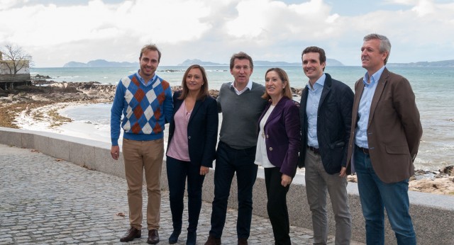 Pablo Casado, Ana Pastor, y Alberto Núñez Feijóo participan en el acto "CumPPlimos" celebrado en Vigo