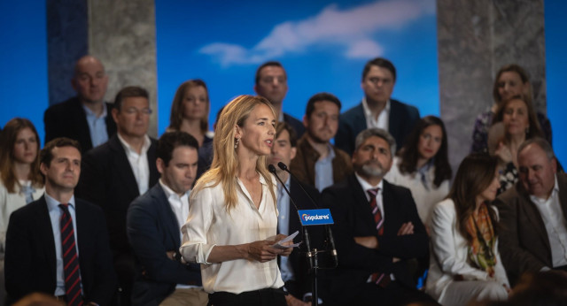 Cayetana Álvarez de Toledo en la presentación de los cabezas de lista del PP al Congreso de los Diputados