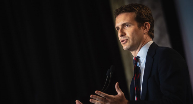 Pablo Casado en la presentación de los cabezas de lista del PP al Congreso de los Diputados