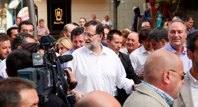 Mariano Rajoy durante su visita a Benidorm