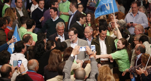 Mariano Rajoy en el acto de Roquetas de Mar