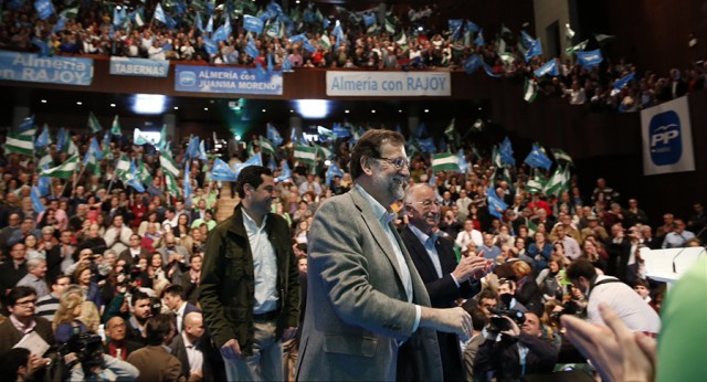 Mariano Rajoy en el acto de Roquetas de Mar