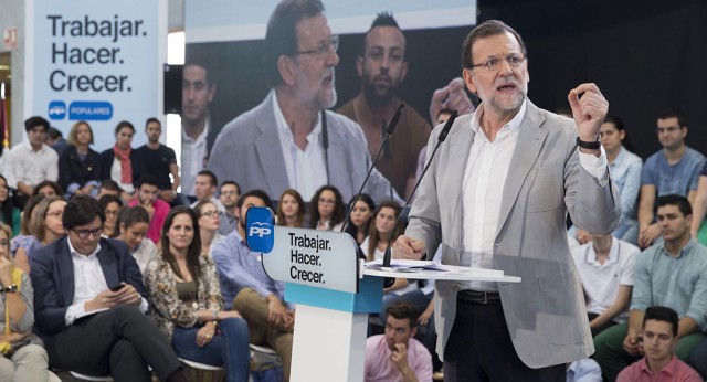 Mariano Rajoy durante su intervención en Murcia