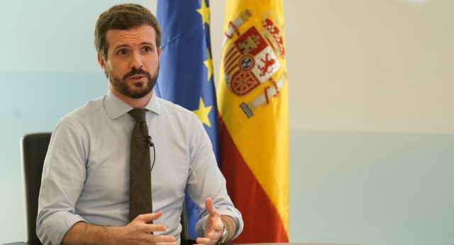 El presidente del Partido Popular, Pablo Casado