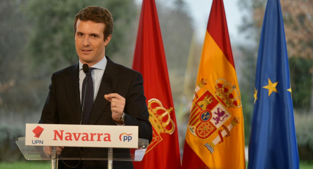 El presidente del Partido Popular, Pablo Casado