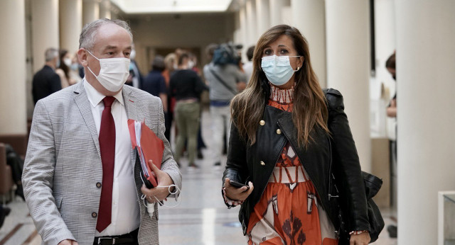 Llegada al Pleno de Miguel Lorenzo y Alicia Sánchez-Camacho