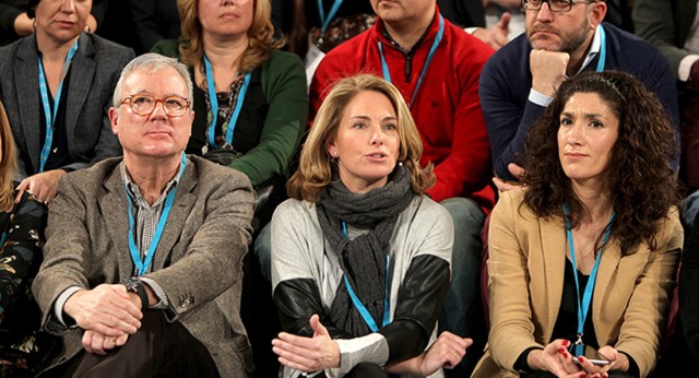 Arantza Quiroga y Ramón Luis Valcarcel en la Convención Nacional 