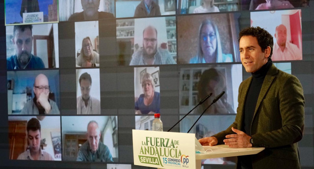 El secretario general del Partido Popular, Teodoro García Egea, en la clausura del XV Congreso Provincial del Partido Popular de Sevilla