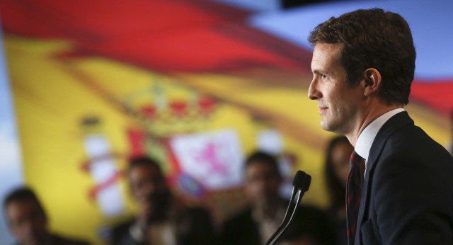 Pablo Casado en la presentación a los cabezas de lista del PP al Congreso de los Diputados