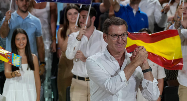 Alberto Núñez Feijóo en un acto en Alicante.