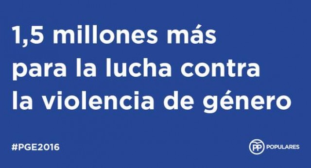 1,5 millones más para la lucha contra la violencia de género