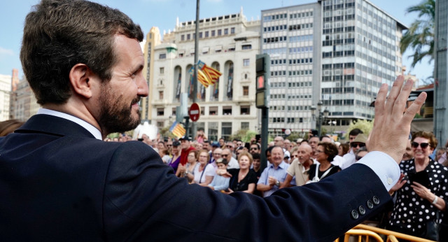 Pablo Casado asiste al acto institucional por el Día de la Comunidad Valenciana. 