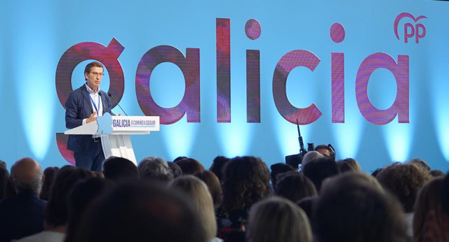 El presidente del Partido Popular, Alberto Núñez Feijóo, en el 18º Congreso Autonómico del PP de Galicia