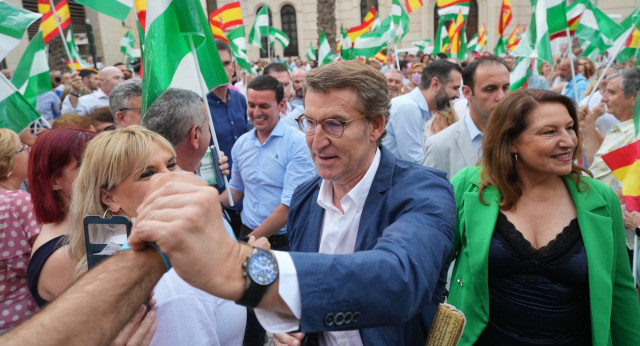 Alberto Núñez Feijóo e la campaña de las elecciones andaluzas