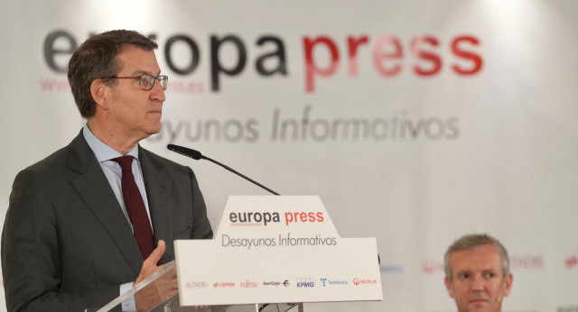 Alberto Núñez Feijóo en el Desayuno Informativo de Europa Press