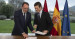 Firma del pacto Partido Popular y UPN en Pamplona