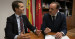 Reunión de Pablo Casado con Javier Esparza, Presidente de UPN