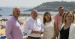 Miguel Tellado en Santander con la presidenta del PP de Cantabria, María José Sáenz de Buruaga