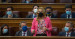 Carolina España hoy, durante la sesión de control al Gobierno en el Congreso
