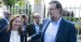 Mariano Rajoy a su llegada al colegio electoral