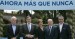 Mariano Rajoy y María Dolores de Cospedal con los cabezas de lista al Congreso por Galicia