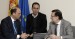 Reunión de Angelino Alfano, ministro del Interior y vicepresidente del Gobierno de Italia, junto a Mariano 