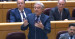 El senador del GPP, José Manuel Barreiro, durante la sesión de control al Gobierno en el Senado
