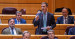 El senador Miguel Ángel Castellón, en la Sesión de Control al Gobierno en el Senado