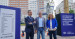 Elías Bendodo, Juan Bravo e Inmaculada Sanz en la Plaza de España