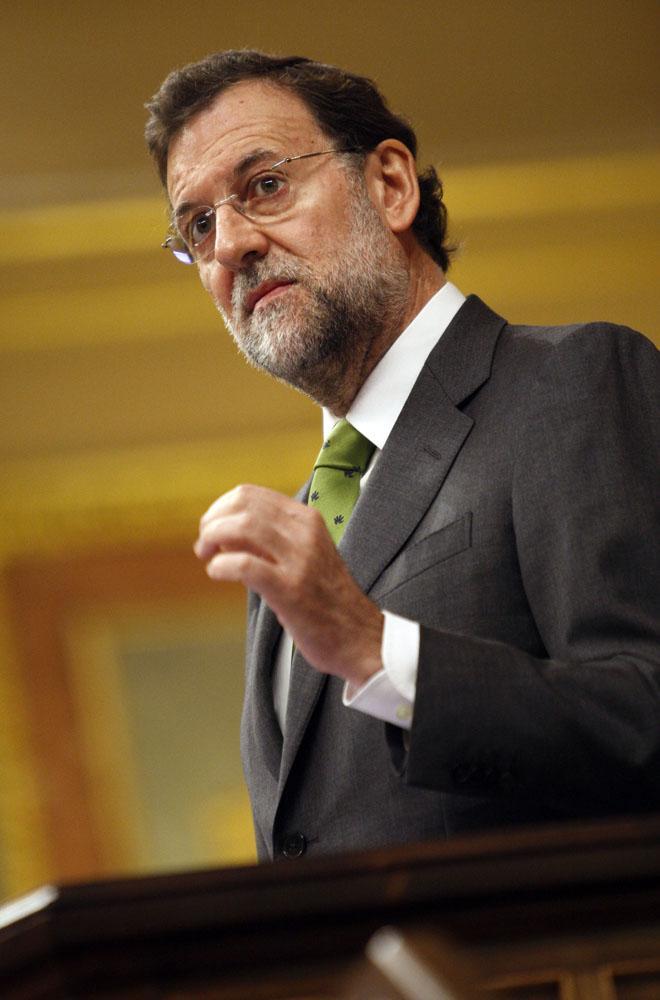 Mariano Rajoy durante su intervención en el debate sobre el Decreto Ley de recorte de gastos