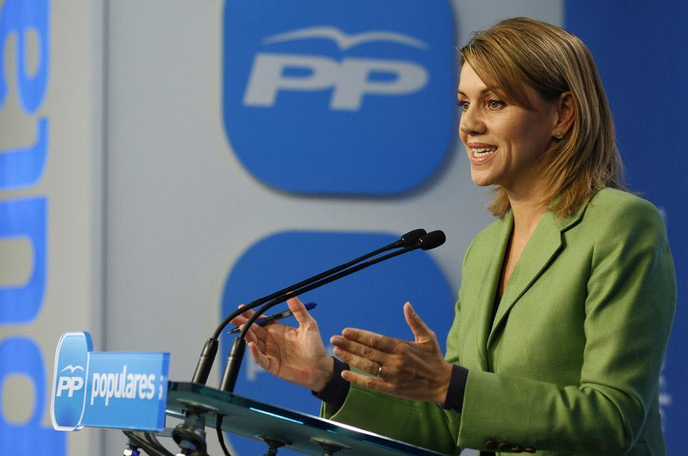 La secretaria general del PP, María Dolores de Cospedal