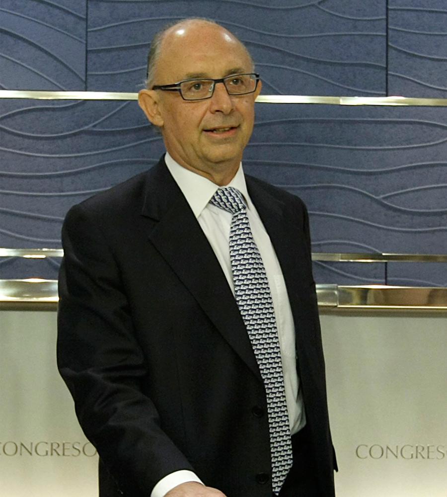 Cristobal Montoro durante su intervención en la rueda de prensa