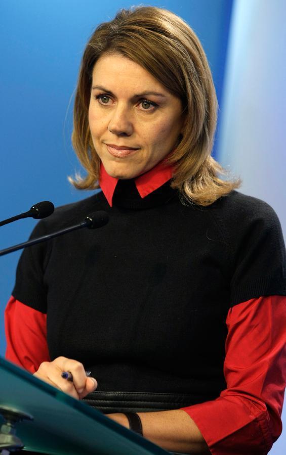 Mª Dolores de Cospedal en la rueda de prensa