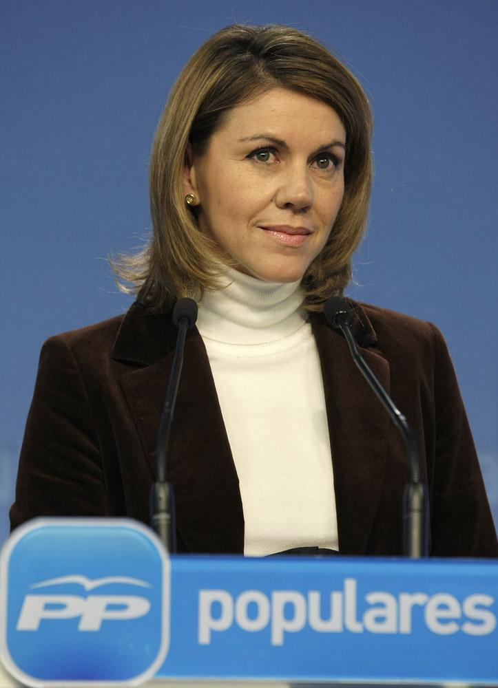 La secretaria general del PP, María Dolores de Cospedal