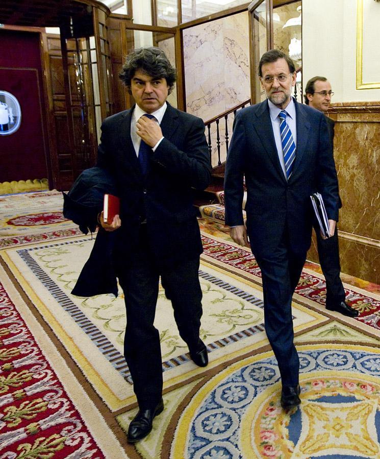 Mariano Rajoy y Jorge Moragas en el Congreso