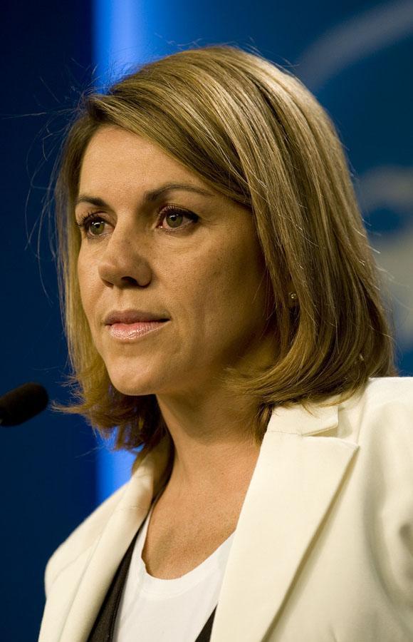 La secretaria general del PP, María Dolores de Cospedal