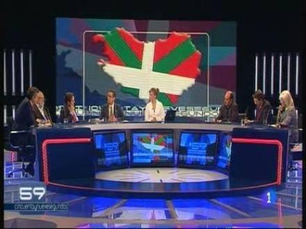 TVE ilustra  con un mapa del País Vasco  que incluye a Navarra una entrevista del programa 