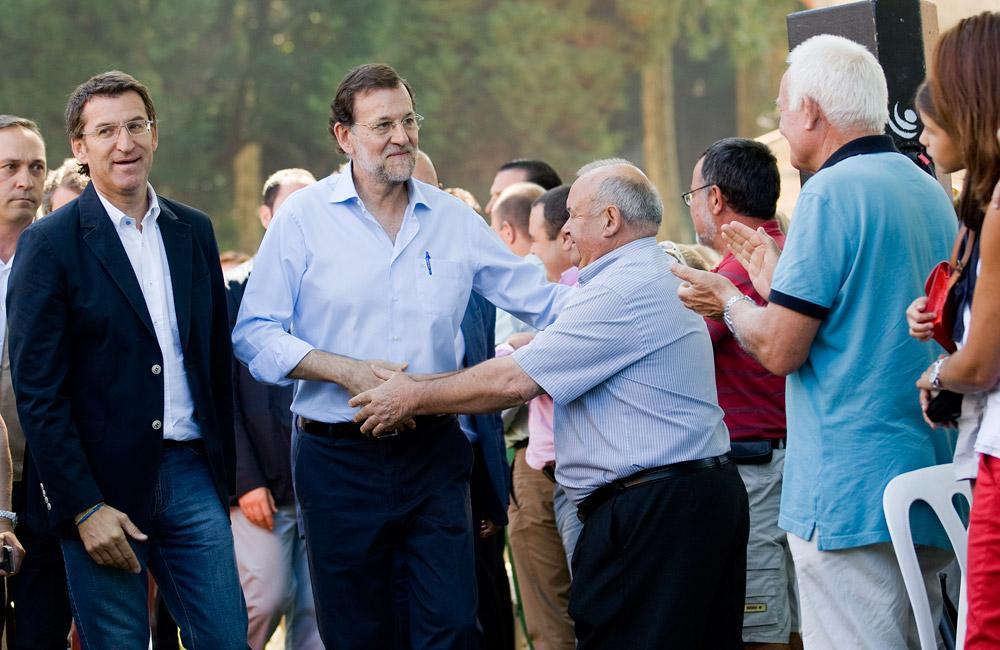 Mariano Rajoy participa en un acto en Soutomaior