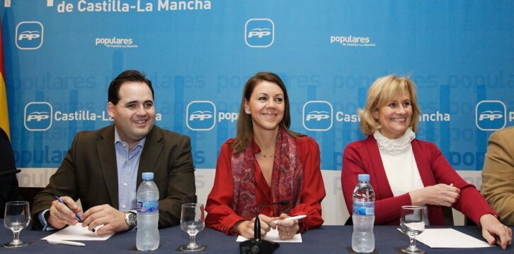 Cospedal en la reunión de alcaldes del PP de Albacete