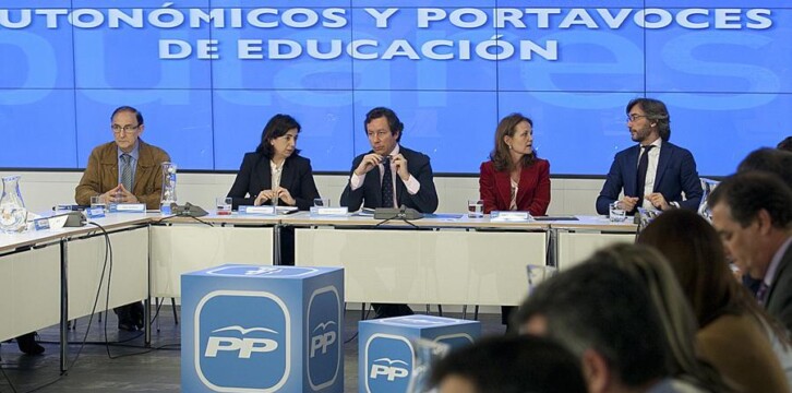 Carlos Floriano y Sandra Moneo se reúnen con los responsables autónomicos de Educación del PP