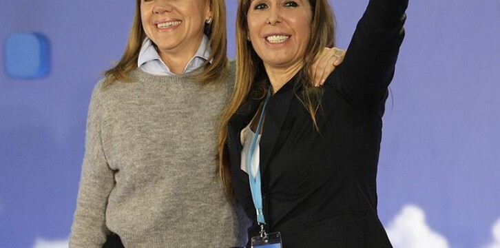 María Dolores de Cospedal y Alicia Sánchez-Camacho en la inauguración de la convención del PP de Cataluña