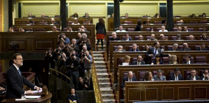 Mariano Rajoy durante su intervención en el Debate Sobre el Estado de la Nación