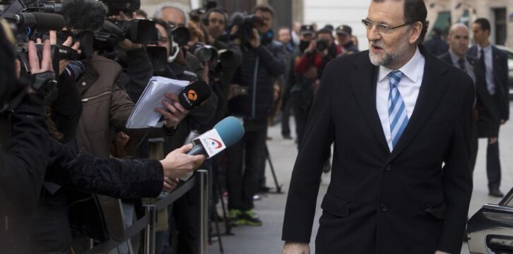 Mariano Rajoy a su llegada al Congreso de los Diputados