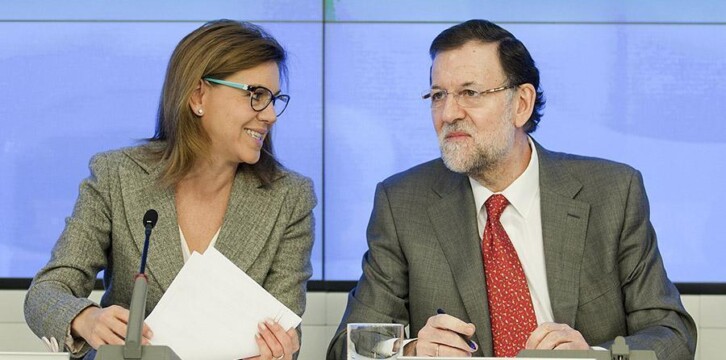 María Dolores de Cospedal con Mariano Rajoy