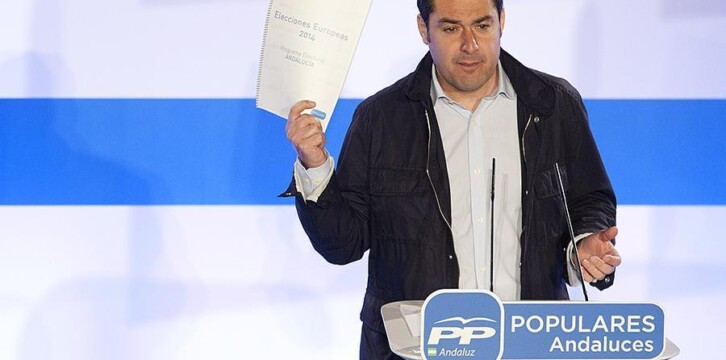 Juan Manuel Moreno durante su intervención