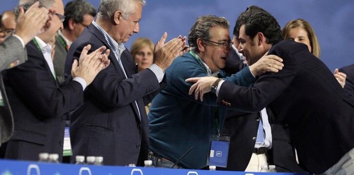 Juanma Moreno con Zoido, Montoro y Arenas