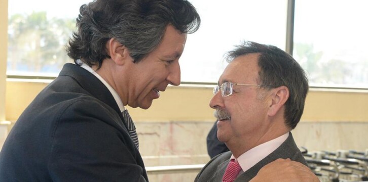Carlos Floriano con el presidente de Ceuta, Juan Jesús Vivas