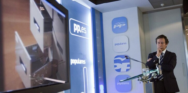 Carlos Floriano durante la proyección del vídeo 